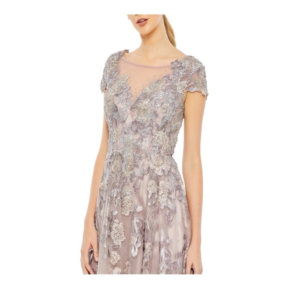 Mac Duggal Embellished Midi Dress 20315 NWT $698 Cocktail Evening Gown Size 0 - Picture 1 of 7